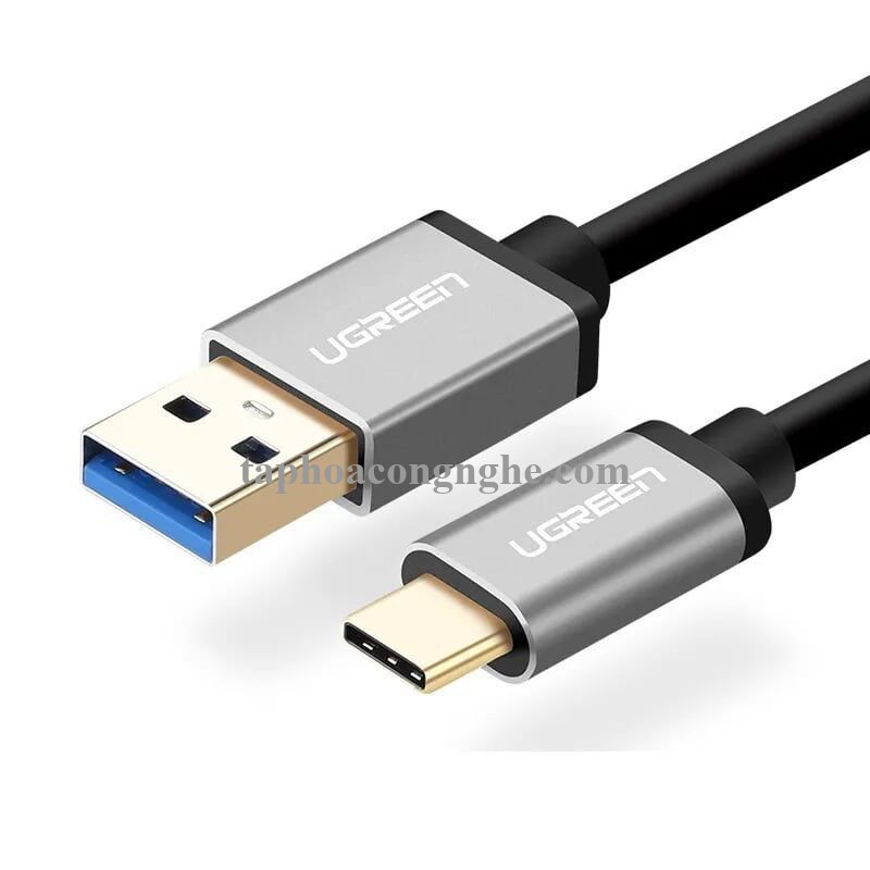 Ugreen 30532 0.5M màu Đen Cáp dữ liệu USB Type-C sang USB 3.0 truyền dữ liệu từ máy tính ra điện thoại US187 30030532